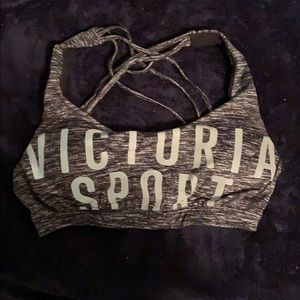 Gray Victoria sports bra